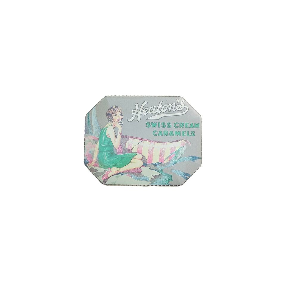 Heatons Swiss Cream Caramels Tin Collectible Flapper Girl On Phone England